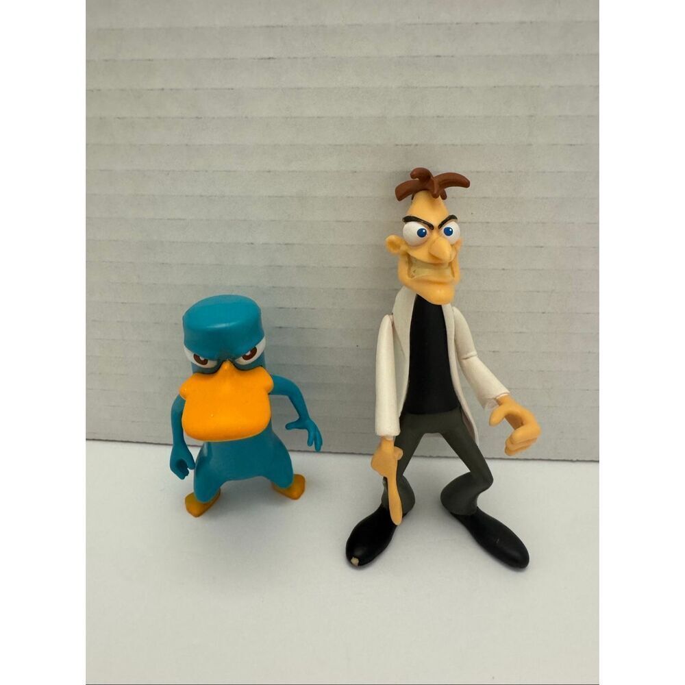 Disney Jakks Phineas & Ferb Action Figures Perry the Platypus Dr Doofenschmirtz